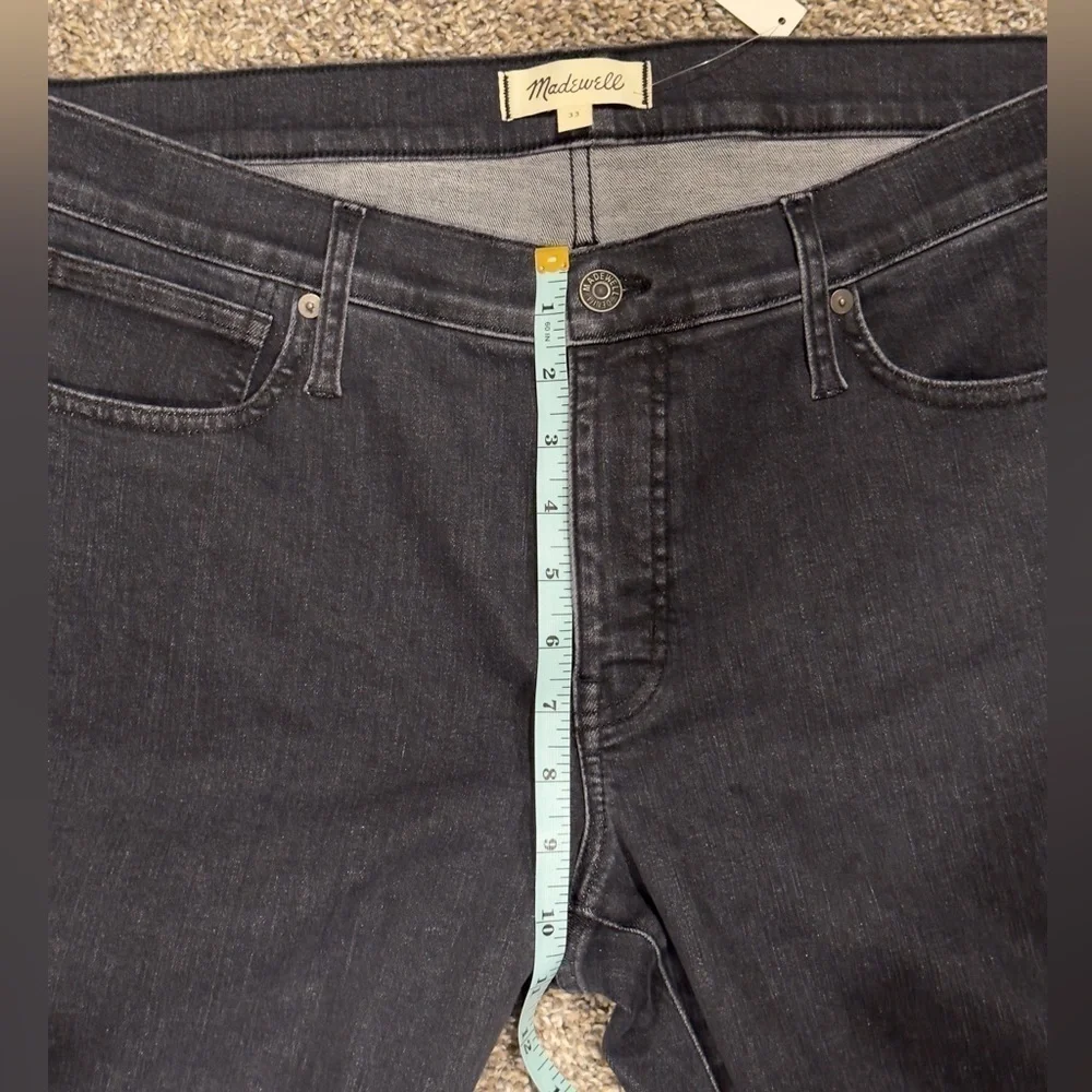 Madewell low-rise jeans size 33, lunar wash, 100% cotton, straight leg - Picture 8 of 12